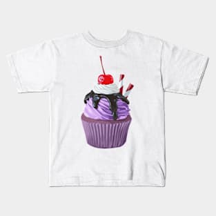 Blue Berry ice Cream Illustration Kids T-Shirt